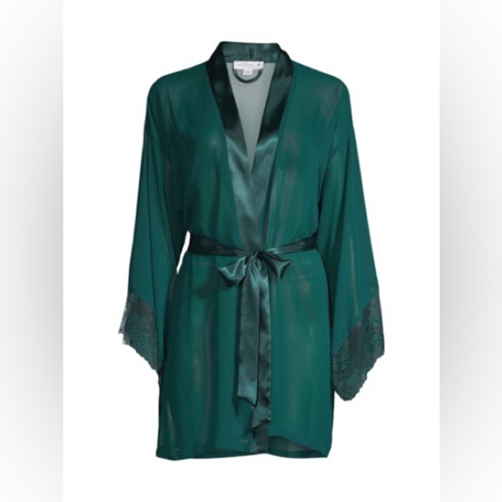 CHIARA Wrap Robe in Pine, In Bloom by Jonquil - XS/S